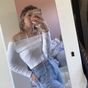 Brandy Melville white long sleeve